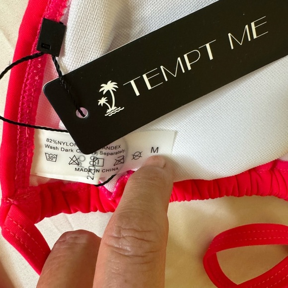 Vibrant Pink Triangle Bikini Set - Picture 6 of 7